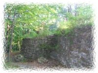 Burgruine Krse in Kirschau - Auenmauer