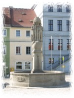 Evabrunnen auf dem Marktplatz von Bischofswerda