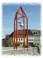Kunstobjekt auf dem Marktplatz