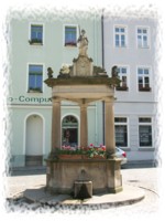 Brunnen auf dem Marktplatz von Kamenz