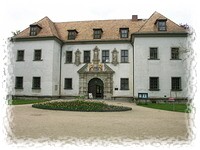 Eingang zum Alten Schloss in Bad Muskau